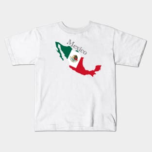 Mexican Map and Fkag Kids T-Shirt